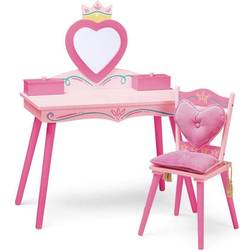 Wildkin Kids Princess Wooden Vanity and Chair Set