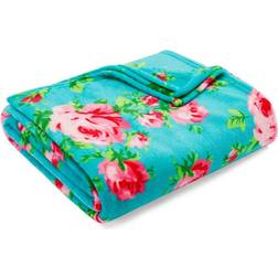 Betsey Johnson Bouquet Day Ultra Soft Plush Blankets Blue, Turquoise (152.4x127)