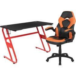 Flash Furniture BLN-X10RSG1030-OR-GG Red Gaming Desk and Chair