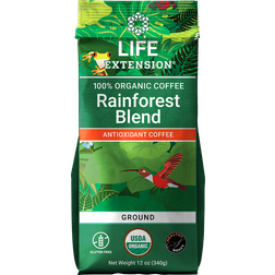 Life Extension 100% Organic Coffee Rainforest Blend Ground 12