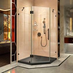DreamLine Prism Lux Frameless Hinged Shower Enclosure Shower Base