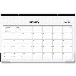 Blue Sky 2023 Enterprise Monthly Desk Pad Calendar, White/Gray