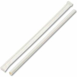 Boardwalk Individually Wrapped Paper Straws, 7.75" X 0.25" White, 3,200/carton BWKPPRSTRWWR White