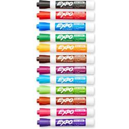 EXPOï¿½ Low-Odor Dry-Erase Markers, Chisel Point, Assorted Colors, Pack Of 12