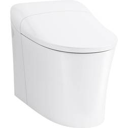 Kohler Eir Comfort Height Collection K-77795-0 0.8 GPF Floor Mounted One-Piece Elongated Dual Flush Intelligent Chair Height Toilet in