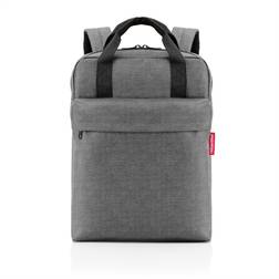 Reisenthel allday Backpack M EJ7052 Twist Silver Ryggsäck tillverkad av återvunna PET-flaskor med 15 l volym Hög kvalitet och bekväm B 30 x H 39 x D 13 cm