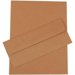 Jam Paper #10 Business Stationery Set, 4.125 x 9.5, Brown Kraft Bag, 50/Pack (303024455) Quill Brown