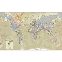 Hemispheres Boardroom Series World Laminated Wall Map