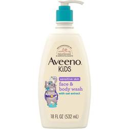 Aveeno Kids Sensitive Skin Face & Body Wash Hypoallergenic 18