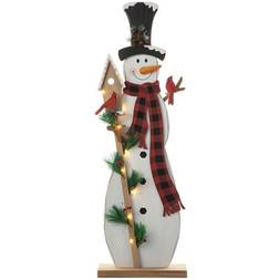 GlitzHome H Lighted Snowman Porch Decor Christmas Yard Decor KD Decoration