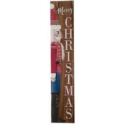 GlitzHome H Wooden Christmas Nutcracker Porch Sign KD Wall Decor