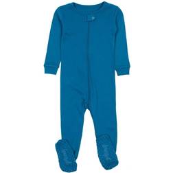 Leveret Kids Footed Cotton Pajama Solid Light