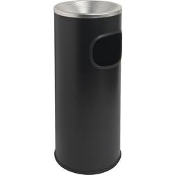 Genuine Joe Fire Safe Ashtray Receptacle 3 Black/Aluminum