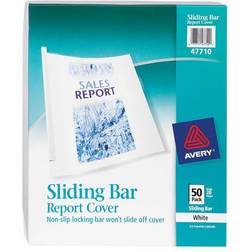 Avery Sliding Bar Report White Bars, Box Of