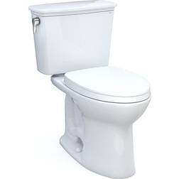 Toto Drake 28 3/8" Transitional Two-Piece 1.28 GPF Single Flush Elongated Toilet with SoftClose Seat in Cotton 10" Rough-In, MS786124CEFG.10#01