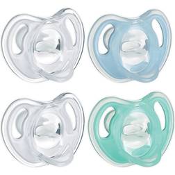 Tommee Tippee 4-Pack Ultra-Light Silicone Pacifier In Blue/aqua aqua 0-6 Months