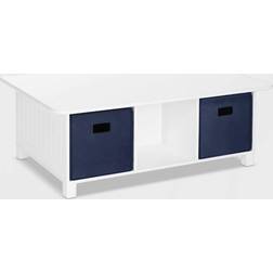 RiverRidge Home White 6-Cubby Storage Activity with Navy Bins Bins