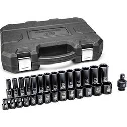 GearWrench Drive 6-Point Metric Standard & Deep Impact Socket Set 29-Piece