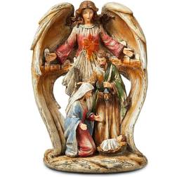 GlitzHome Collectibles Figurines Brown Nativity Angel Figurine Figurine