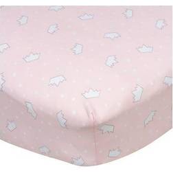 Gerber Princess Crowns Cotton Fitted Crib Sheet In Crib
