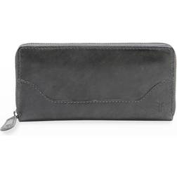 Frye Antique Leather Zip Wallet - CARBON