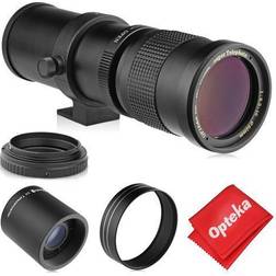 Opteka 420-800mm w/ 2x- 840-1600mm f/8.3 HD Telephoto Zoom