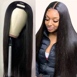 CanaryFly Straight Lace Front U-Part Wig 26 inch Natural black
