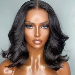 Luvme 5x5 Short Body Wave Lace Front Wig 14 inch Black