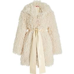 Staud Off-White Lydie Faux-Fur Coat