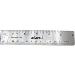 Universal Stainless Steel Ruler, Standard/metric, 6" Long UNV59026