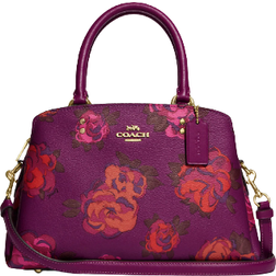 Coach Mini Lillie Carryall with Jumbo Floral Print - Im/Dark Magenta Multi