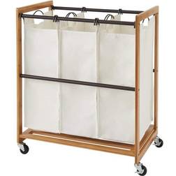 Trinity EcoStorage Wheeled Bamboo Cart