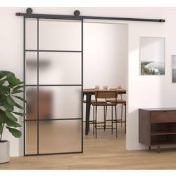 vidaXL Sliding Door Frosted ESG Schiebetür (90x)