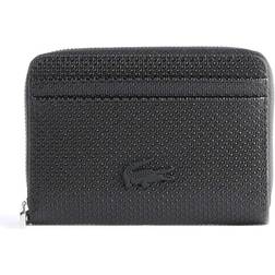 Lacoste Chantaco Zippered Fine Small Coin Pouch - Black