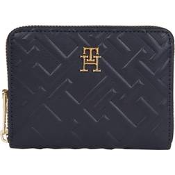 Tommy Hilfiger Iconic Monogram Embossed Medium Wallet - Space Blue