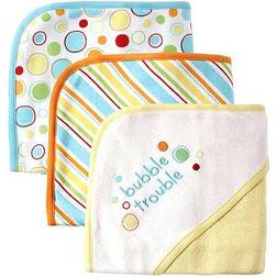 Luvable Friends Baby Unisex Cotton Terry Hooded Towels Yellow One Size