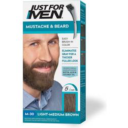 Just For Men Mustache And Beard Brush-In Color Gel In Light-Medium Brown