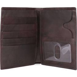 Buxton Men s Hunt Credit Card Folio Leather Brown