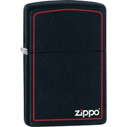 Zippo Black Matte with Red Border Pocket Lighter