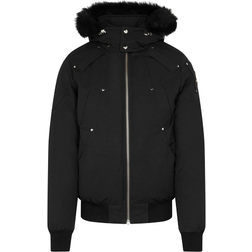 Moose Knuckles Ballistics Shearling-Trimmed Bomber Jacket - Black