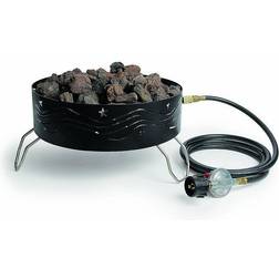 Stansport Propane Fire Pit With Lava Rocks, Black