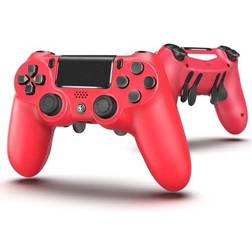 Sonicon Wireless PS4 Elite Controller w/ 4 Remappable Back Paddles Customized Modded PlayStation Controller for PS4 PC Magma Red