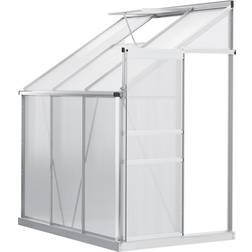 OutSunny Walk-in Greenhouse 6x4ft Aluminum Polycarbonate