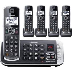 Panasonic KX-TGE675B 5 Handset Cordless Phone DECT 6.0 Digital technology