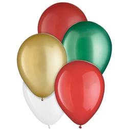 Amscan Christmas Ballons, Assorted Colors, 15/Set, 3 Sets/Pack (111274) Assorted Colors