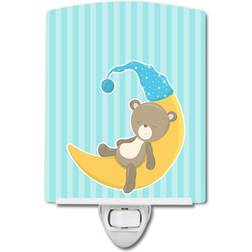 Caroline's Treasures Caroline's Treasures BB8612CNL Baby Boy Bear on Moon Ceramic Night Night Light