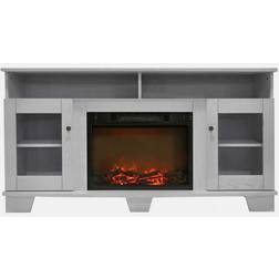 Cambridge Savona 59 in. Electric Fireplace in White