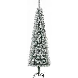 Homcom 6 ft. Flocked Pencil Christmas Tree