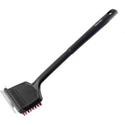 Dyna-Glo 18 in. Flat Top Grill Brush with Nylon Bristles and Stainless Steel Scraper, DG18RBN-D