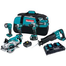 Makita XT507PT 18V LXT Lithium-Ion Brushless Cordless 5-Pc. Combo Kit (5.0Ah)